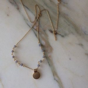 NEW Gap necklace dainty blue gold